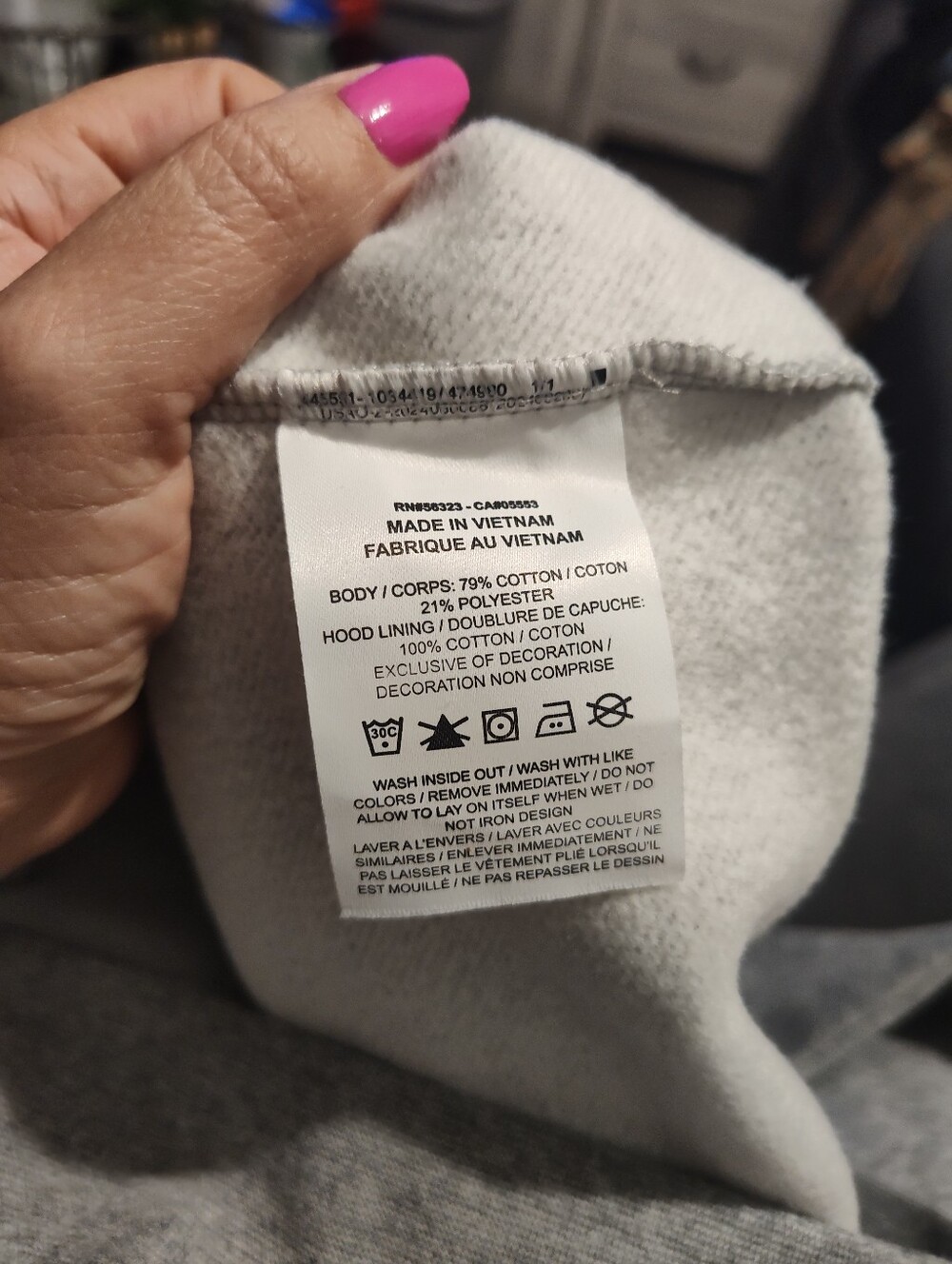 Nike Women's Heather Grey Pullover Hoodie SZ Large New With Tags - Picture 6 of 6